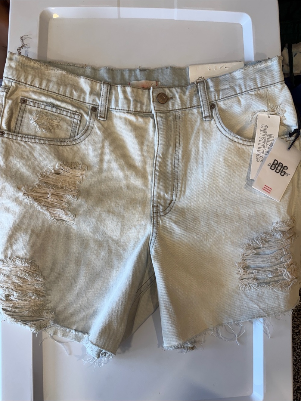 BDG Dropped Waist Destroy Short